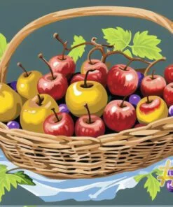 Fruit Basket Needlepoint Canvas