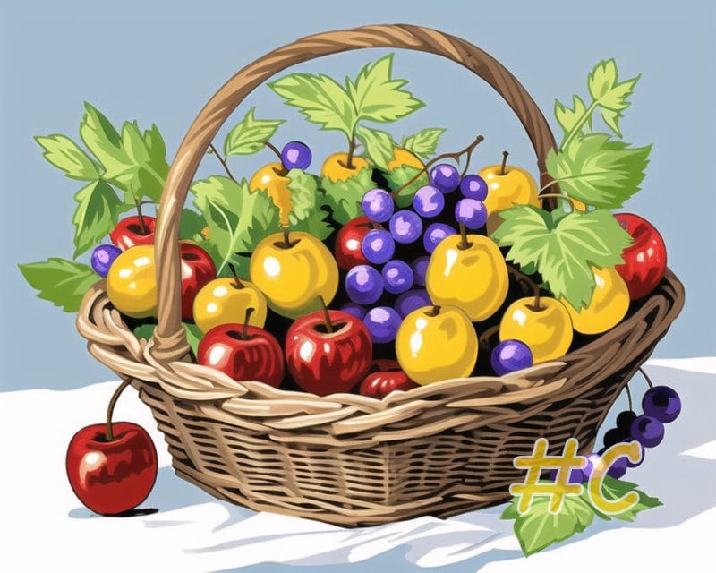 Fruit Basket Needlepoint Canvas