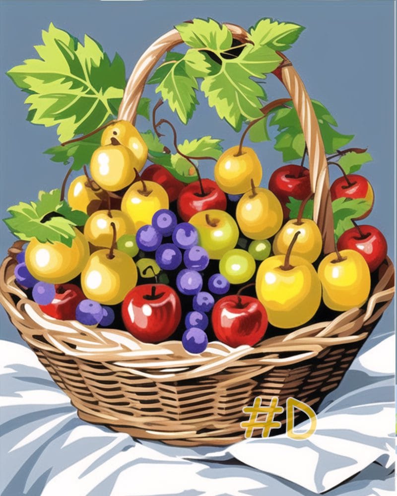 Fruit Basket Needlepoint Canvas