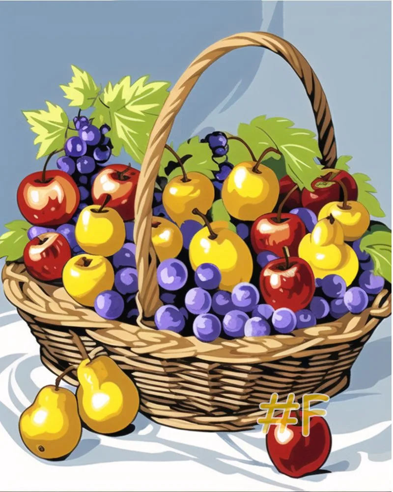 Fruit Basket Needlepoint Canvas