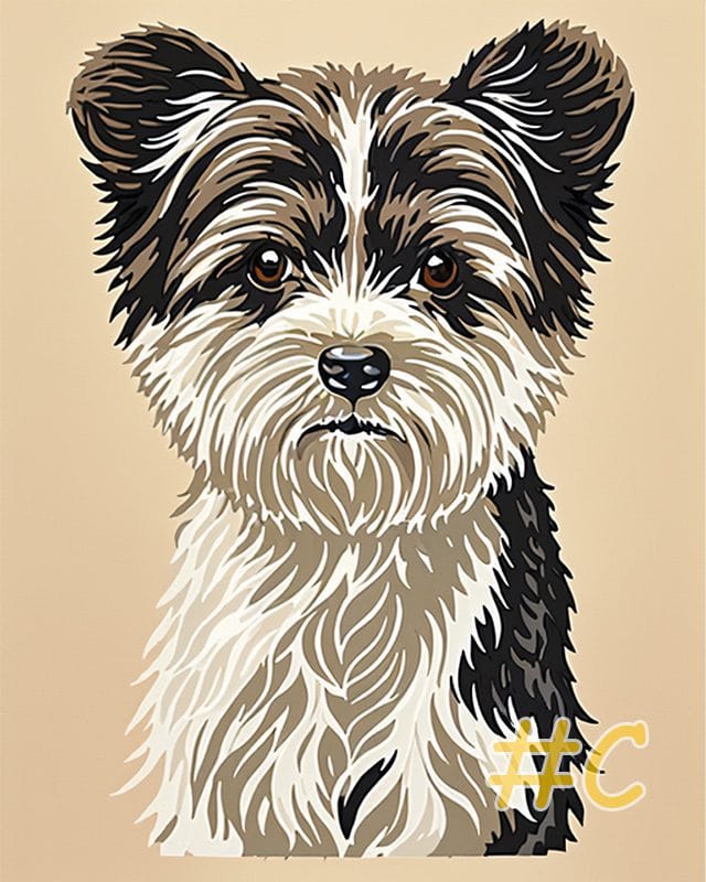 Yorkshire Terrier Needlepoint Canvas