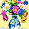 Floral Bouquet Vibrant Flower needlepoint canvas