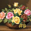 Rose Bouquet -- Vase Needlepoint Canvas