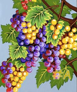 Multi-Colored Grapes Needlepoint Canvas