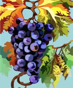 Fall Vineyard Needlepoint Canvas