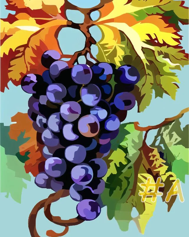 Fall Vineyard Needlepoint Canvas