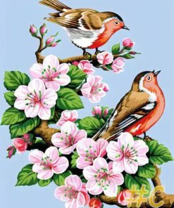 Birds & Blooms Needlepoint Canvas