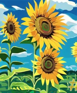 Sunflower Field Needlepoint Canvas