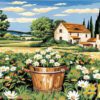 Daisy Field Farm Needlepoint Canvas by Mile High Princess