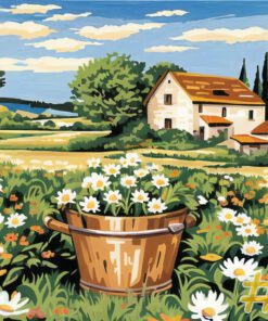 Daisy Field Farm Needlepoint Canvas by Mile High Princess