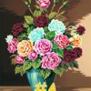 Elegant Rose Bouquet Needlepoint Canvas – Floral Arrangement Design