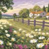 Daisy Farm Landscape Needlepoint design by Alice Peterson