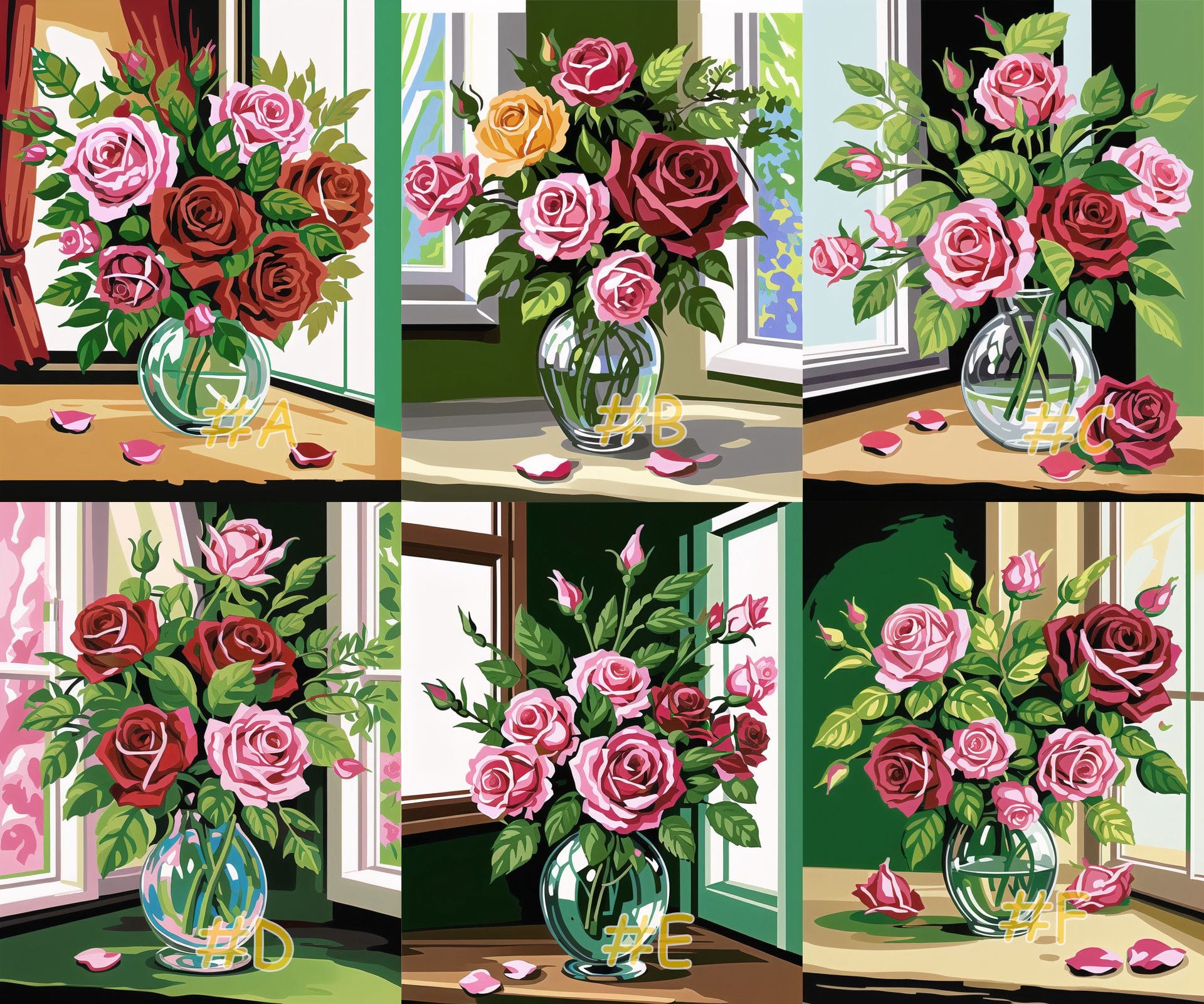 Rustic Vase Floral Needlepoint Canvas