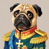 Regal Dogs in Uniform Needlepoint Canvas