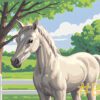 Horse and Foal Needlepoint Canvas