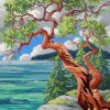 Coastal Tree Perspectives Needlepoint Canvas Set