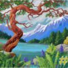 Tranquil Trees and Lakes Needlepoint Canvas Set