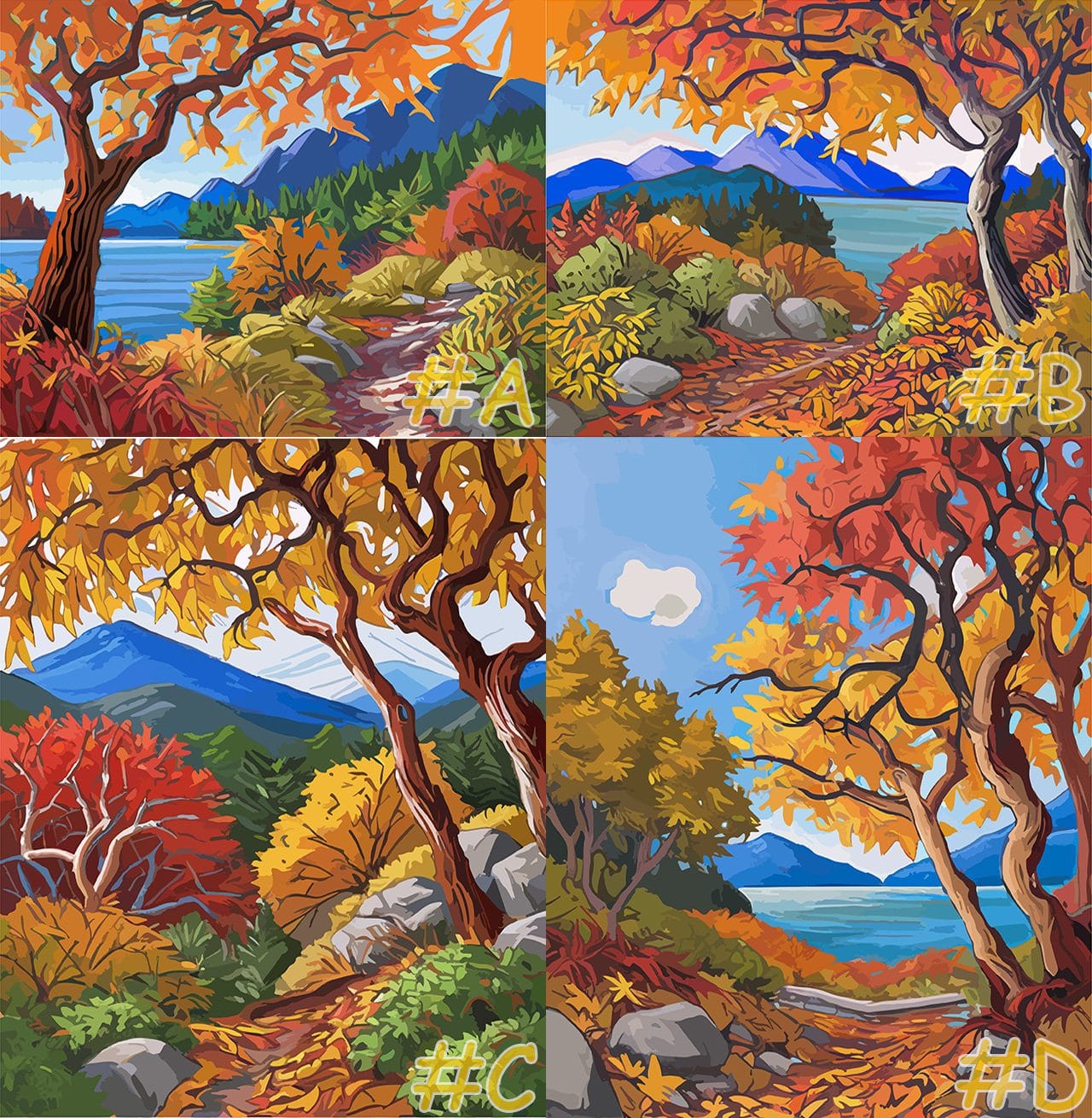 Autumn Bliss Needlepoint Canvas Set