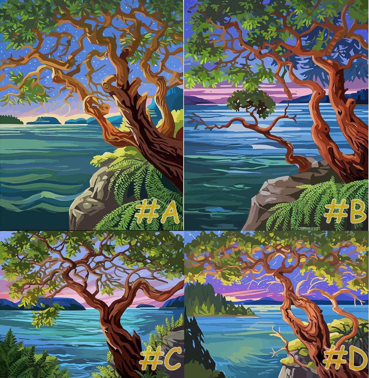 Tranquil Waterscape Needlepoint Canvas