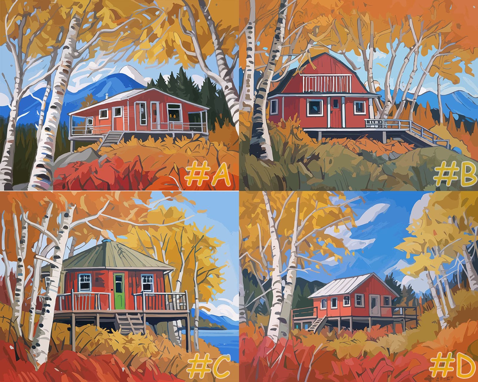 Autumnal Retreat Needlepoint Canvas