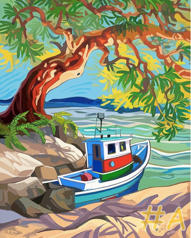 Charming Harbor Needlepoint Canvas