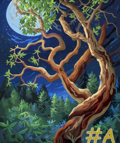 Moonlit Forest Needlepoint Canvas