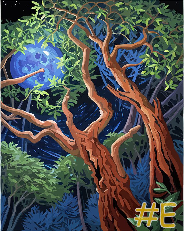 Moonlit Forest Needlepoint Canvas