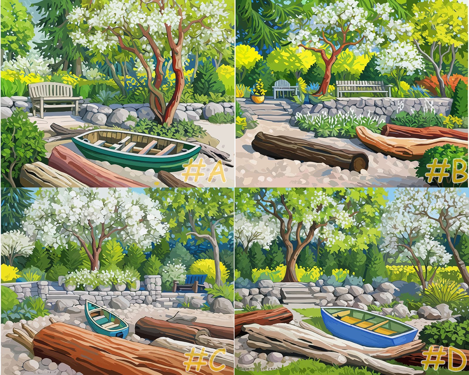 Garden Retreat Needlepoint Canvas