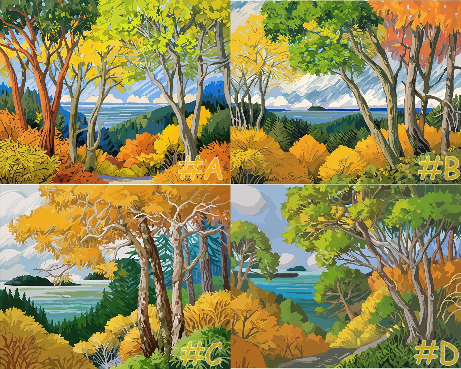 Coastal Vista Needlepoint Canvas