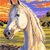 Colorful Horse Heads Needlepoint Canvas Set