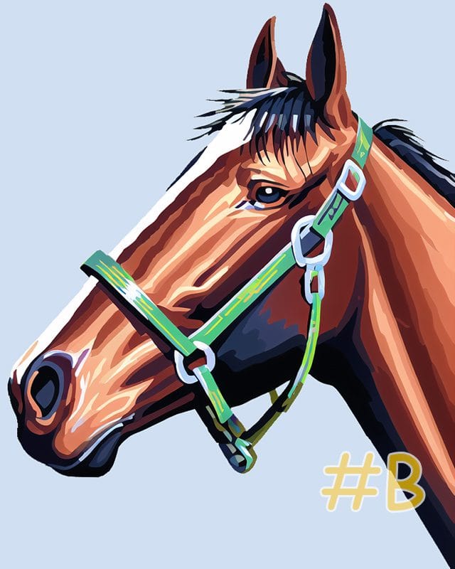 Classic Horse Portraits Needlepoint Canvas Set