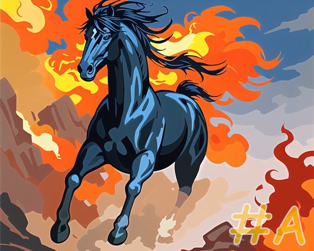 Dynamic Equine Action Needlepoint Canvas Set