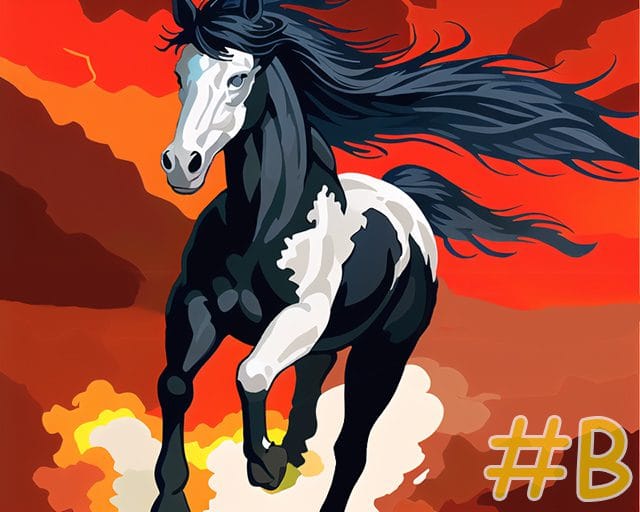 Dynamic Equine Action Needlepoint Canvas Set