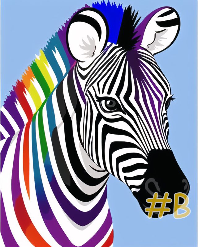 Striking Zebra Needlepoint Canvas