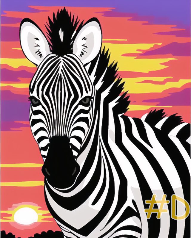 Striking Zebra Needlepoint Canvas