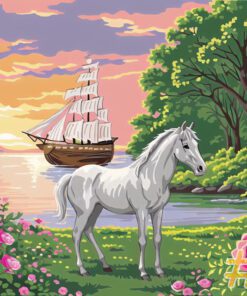 Serene Horse Needlepoint Canvas