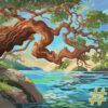 Coastal Tree Views Needlepoint Canvas Set